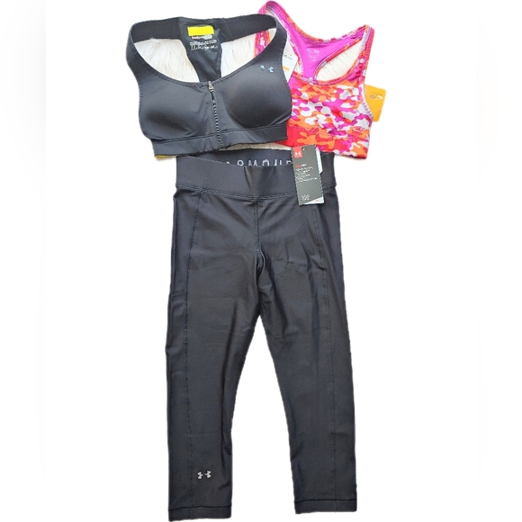Under Armour Bra & Compression Leggings + C9 by Champion Sports Bra | 30A, S, XS - Picture 1 of 7